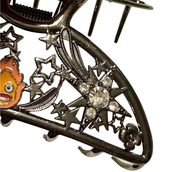 NEW Studio Ghibli Howl's Moving Castle 🔥 Calcifer Jeweled Claw Hair Clip - Picture 2 of 4